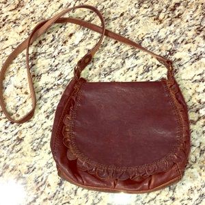 Lucky Brand brown genuine leather crossbody